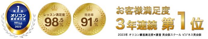 オリコン顧客満足度®2年連続 第1位