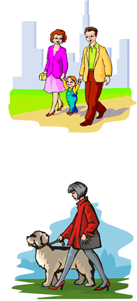 TAKE (a baby) FOR A WALK / WALK (a dog)