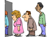 LINE (of people)